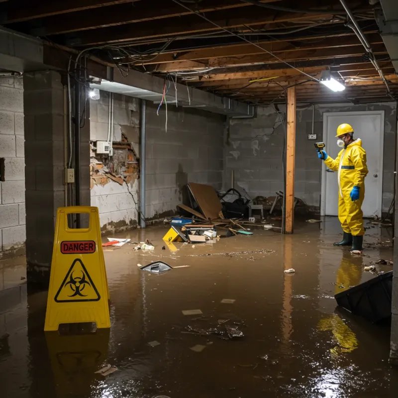 Flooded Basement Electrical Hazard in Santa Clara, NM Property