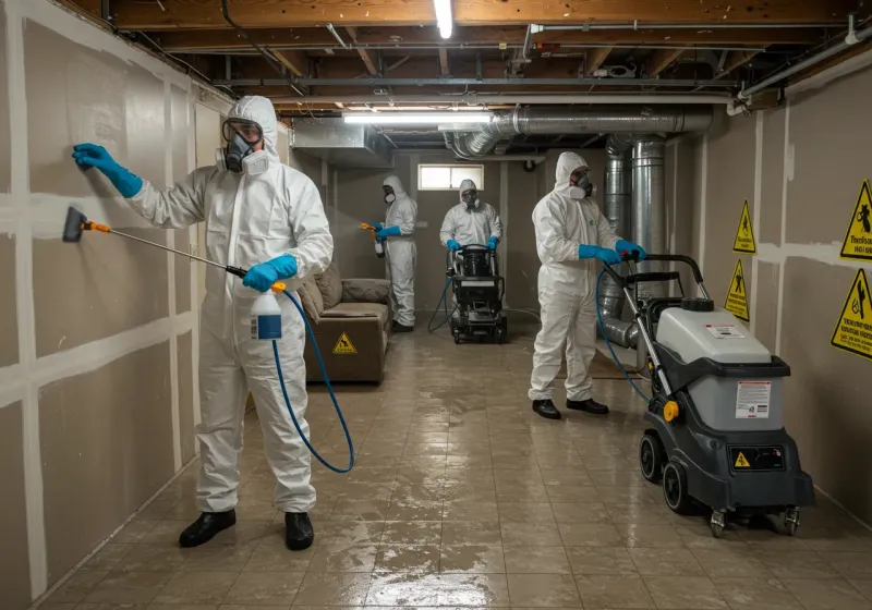 Basement Moisture Removal and Structural Drying process in Santa Clara, NM